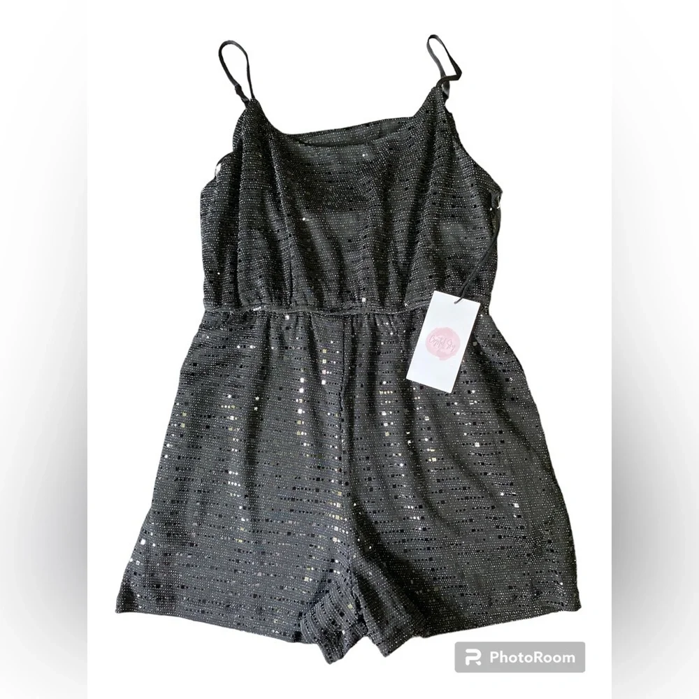 NWT Crystal Sky sequins romper size S - Picture 1 of 3
